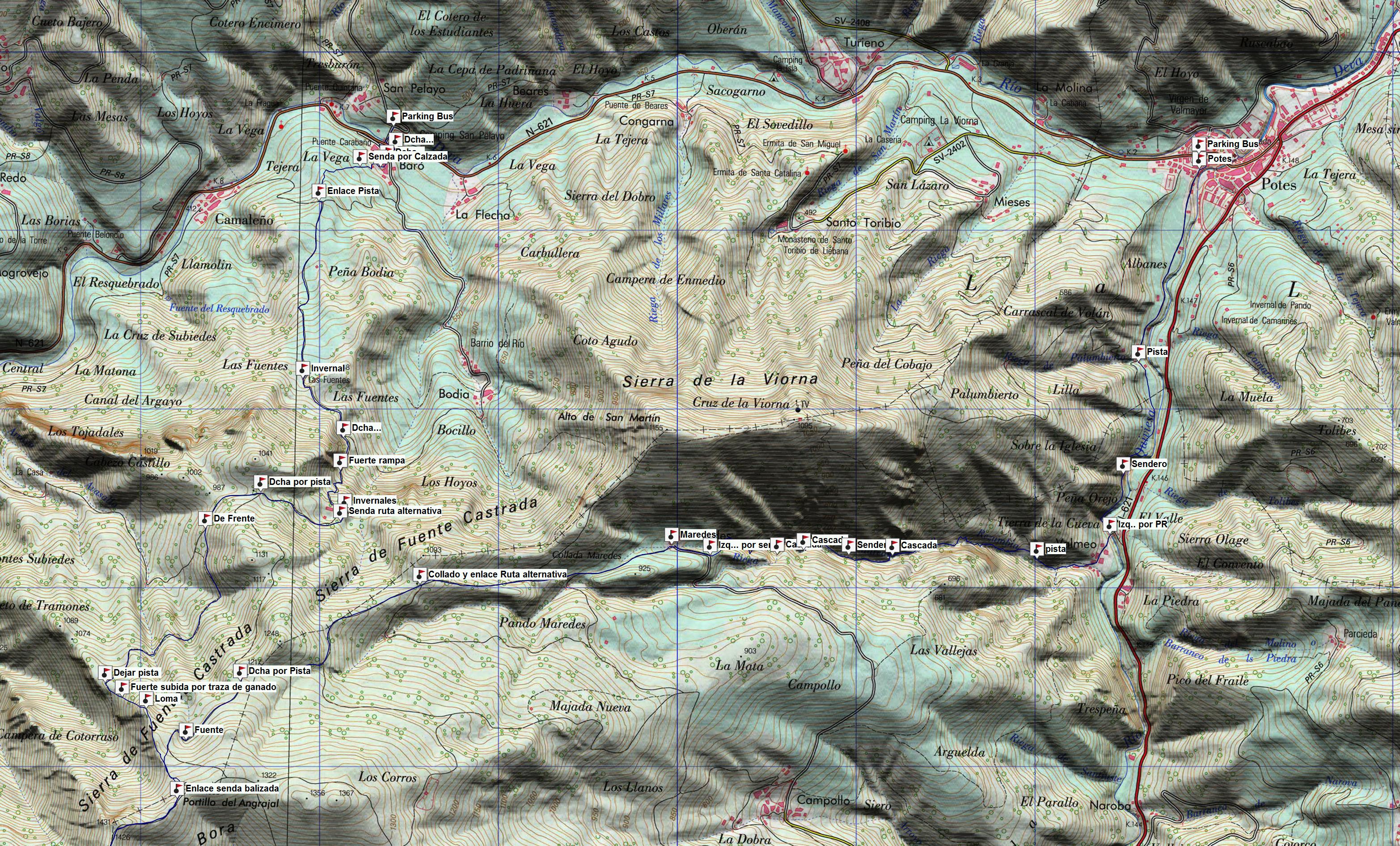 Mapa y Waypoints Pico Jano