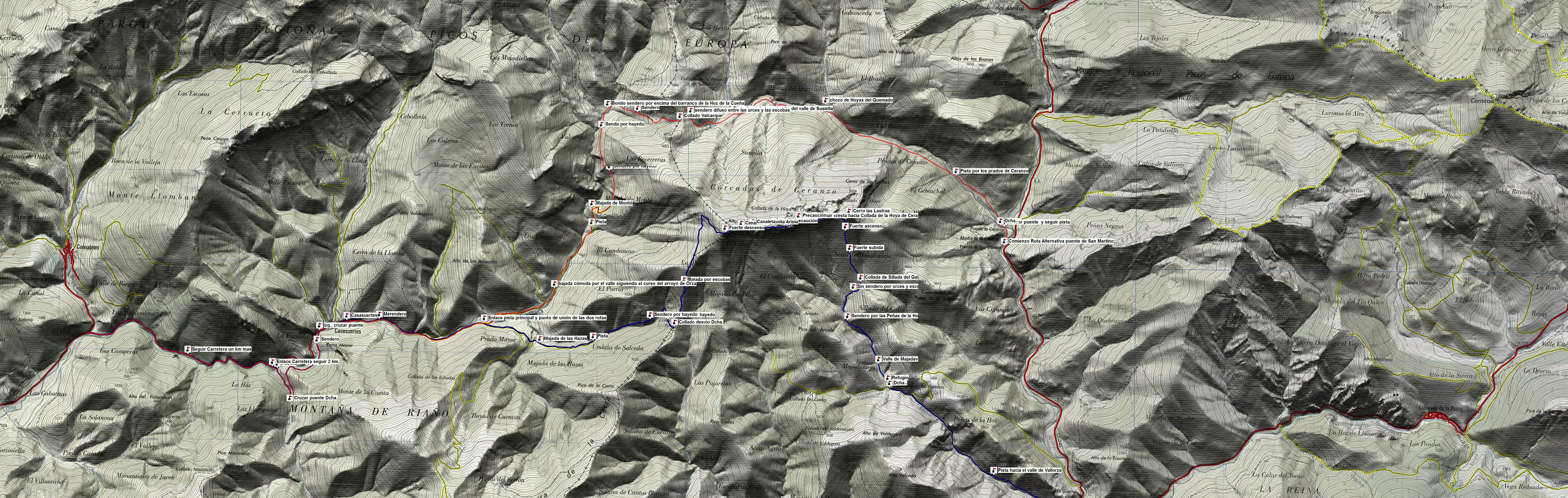 Mapa y Waypoints RUTAS SABADO