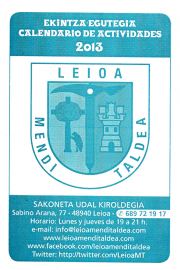 2013 CALENDARIO ACTIVIDADES