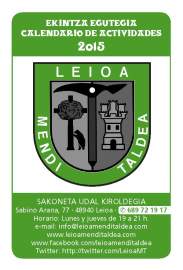2015 CALENDARIO ACTIVIDADES